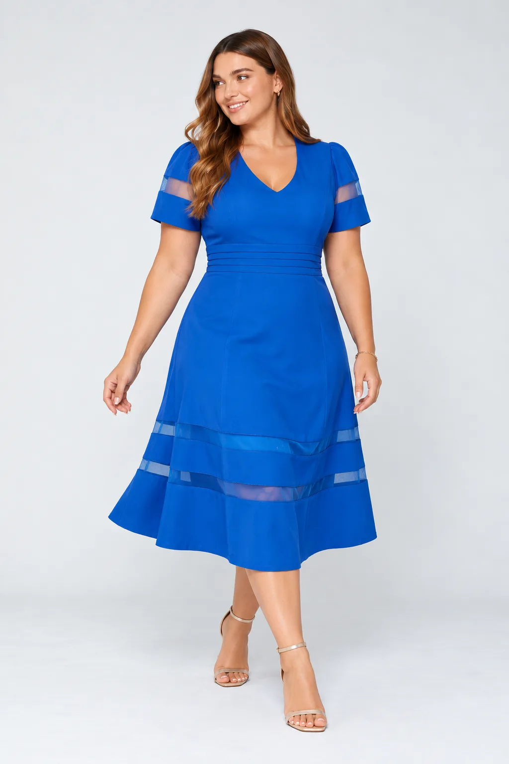 Vestido Midi con escote en V – vista 5