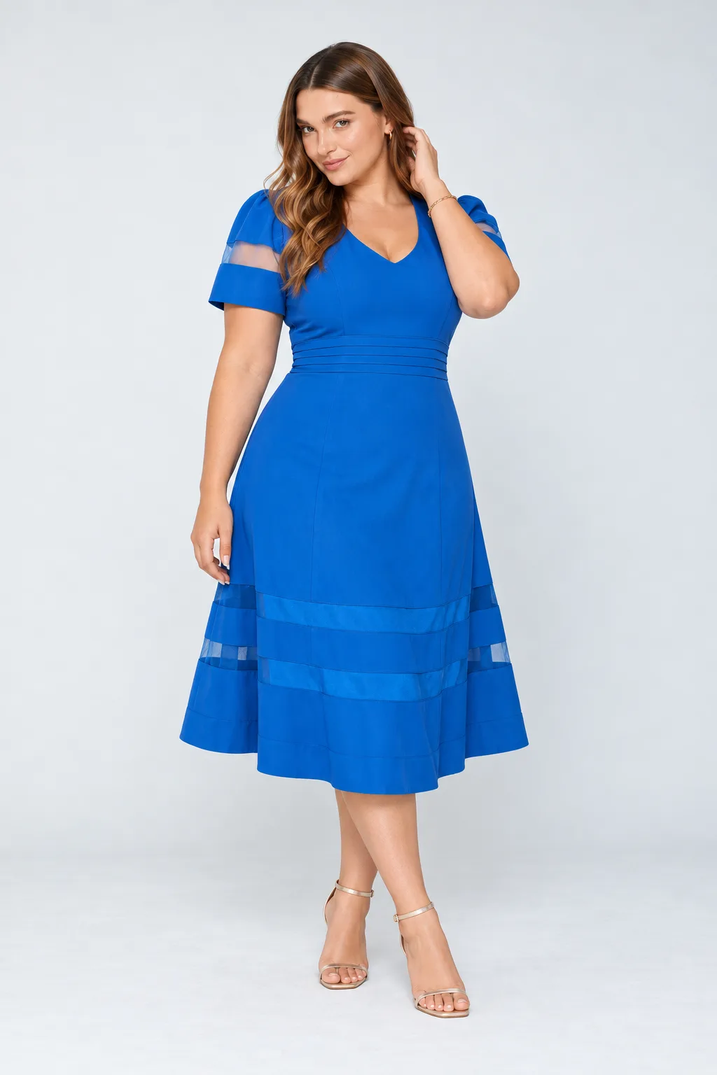Vestido Midi con escote en V – vista 2