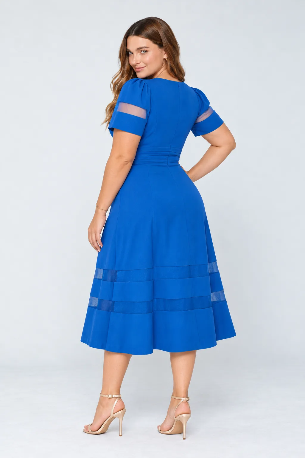 Vestido Midi con escote en V – vista 3