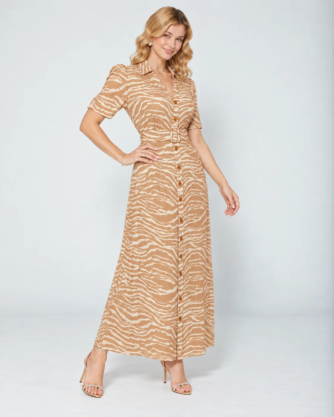 Vestido largo estampado – vista 3