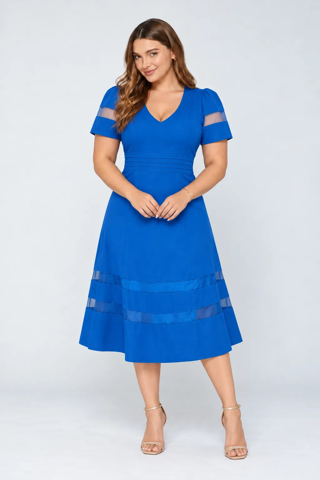 Vestido Midi con escote en V – vista 4
